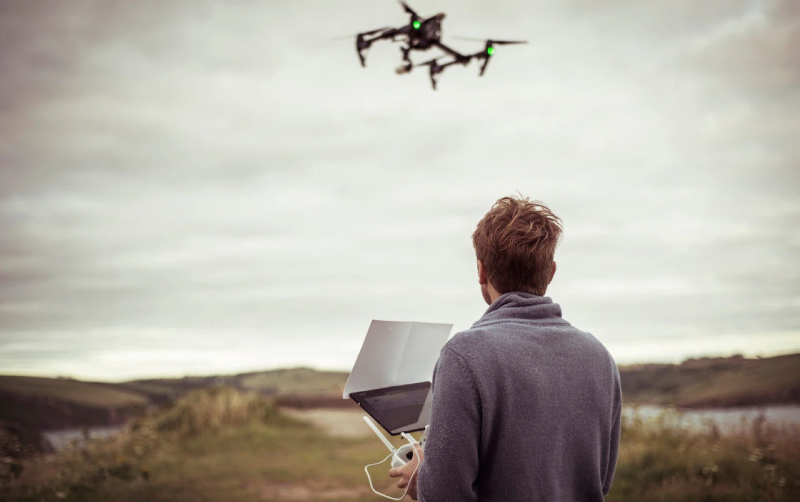 cyprusdroneX pilot operating a drone in Cyprus