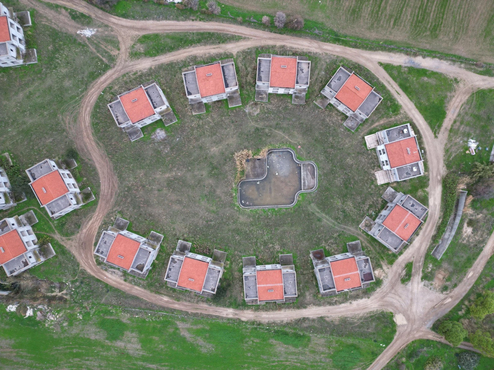 Aerial view of a Cyprus residential development captured by drone